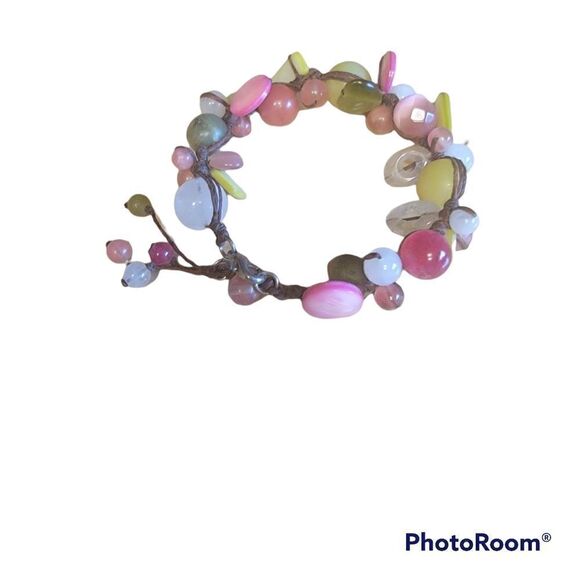 Handmade Bracelet with Glass Beads. Multi Colored. - Picture 5 of 8